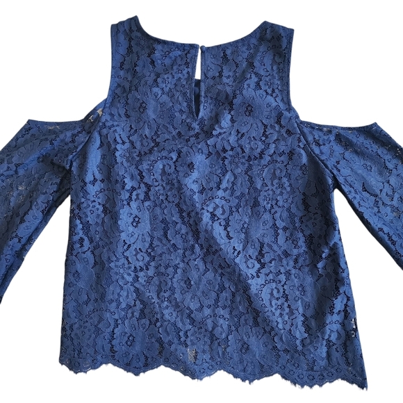 NWT Joie Abay Cold Shoulder Lace Blouse - Large - Picture 6 of 13